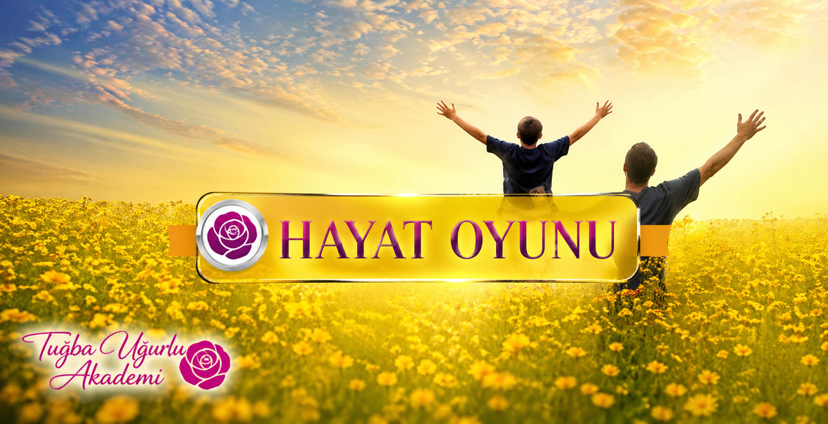 Hayat Oyunu (Game of Life) seminer kapak görseli, gün ışığında çiçek tarlası