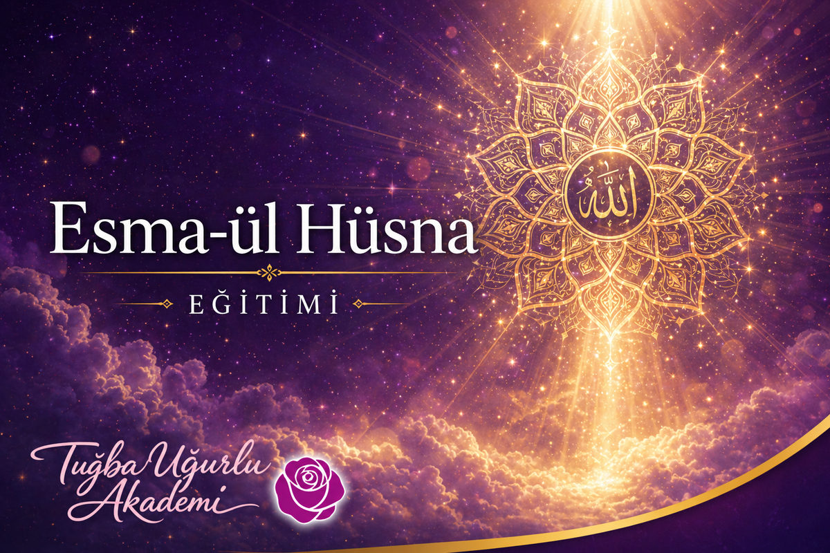 Kuantum Alanda Esma-ül Hüsna seminer kapak görseli, altın mandala